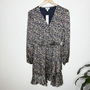 New Caralynmirand X‎ The Drop Floral Wrap Dress Lined Womens Medium Cottagecore